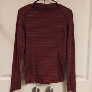 Lululemon Kanto Catch Me Long Sleeve - Red & Black
